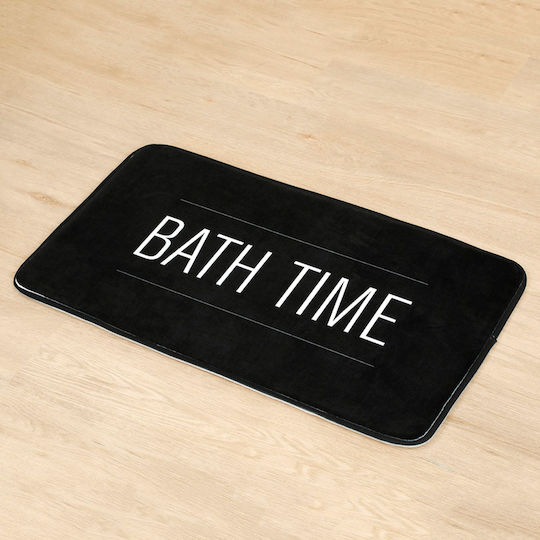 Badematte Mikrofaser Rechteckig Bath Time AT000130568 Schwarz 45x75cm