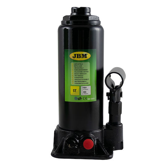 JBM Hydraulic Bottle Jack with Lifting Capacity up to 41.3cm and Weight Capacity up to 5 Tons