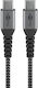 Goobay Braided USB 2.0 Cable USB-C male - USB-C 60W Γκρι 1m 49302