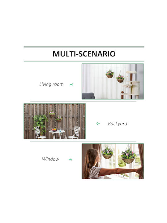 Изкуствено растение в саксийка Green 25см 2бр Outsunny