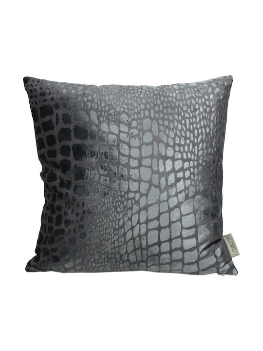 ArteLibre Sofa-Kissen aus Samt Grau 45x45cm