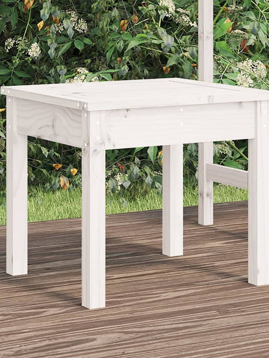 Wooden Masa Masa de lounge pentru spații exterioare mici Alb 50x44x45buc
