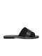 Hawkins Premium Leather Women's Flat Sandals in Black Color