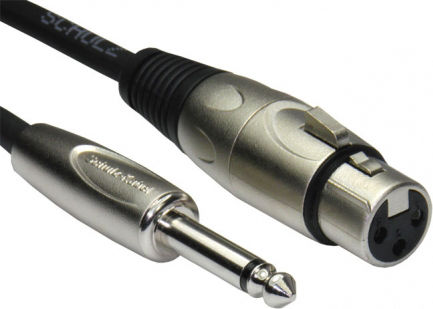 Schulz Kabel Cable XLR female - 6.3mm male Μαύρο 0.15m (S809)