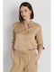 Ralph Lauren Women's Monochrome Long Sleeve Shirt Brown