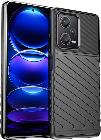 Hurtel Thunder Back Cover Σιλικόνης Μαύρο (Redmi Note 12 Pro+)
