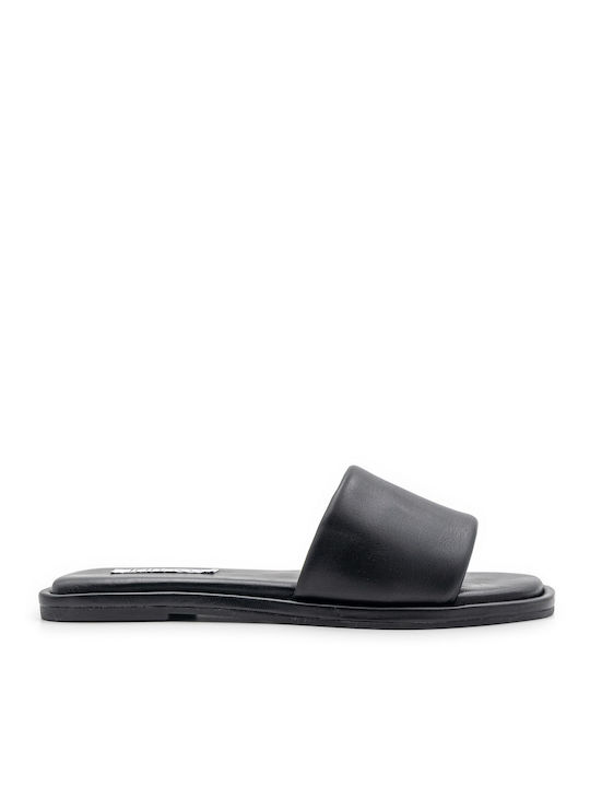 Inuovo Leather Women's Flat Sandals in Black Color