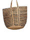 Bluepoint Straw Beach Bag Beige with Stripes