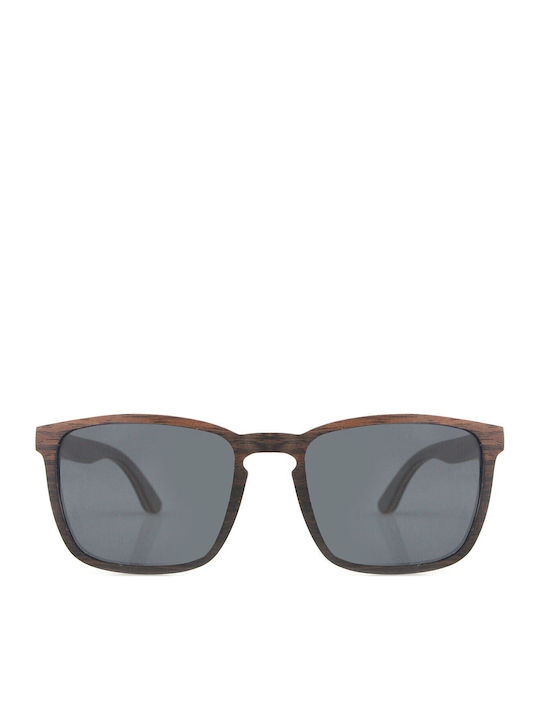 Daponte Wayfarer Γυαλιά Ηλίου Καφέ με Ξύλινο Σκελετό Daponte Wayfarer Γυαλιά Ηλίου Καφέ με Ξύλινο Σκελετό