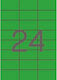 Apli Autocolante mici in Verde Culoare 70x37mm
