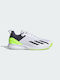 Adidas Courtflash Speed Men's Tennis Shoes for All Courts Cloud White / Core Black / Lucid Lemon