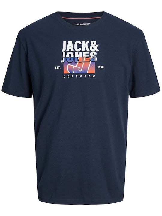 Jack & Jones Ανδρικό T-shirt Κοντομάνικο Navy Blazer Blue