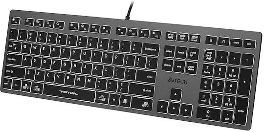 A4Tech Fstyler FX60H Πληκτρολόγιο Αγγλικό US Γκρι