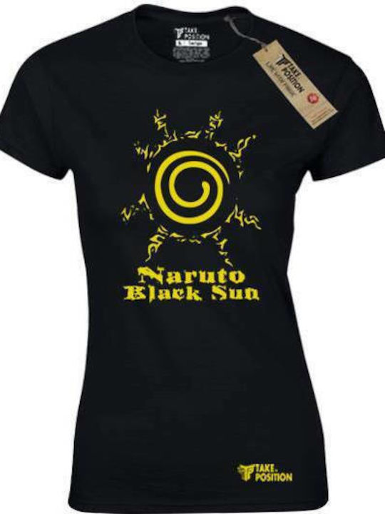 Takeposition Γυναικείο T-shirt Naruto UZUMAKI σε Μαύρο χρώμα