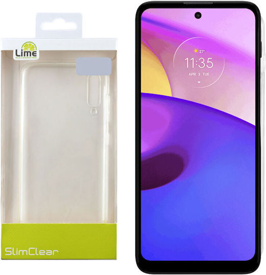 Lime Slimclear Задна корица Силикон Прозрачен (Motorola E40)