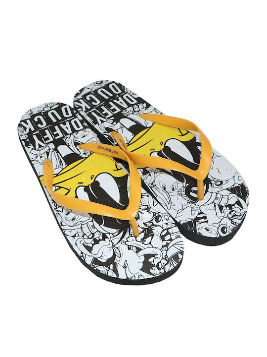 Παιδικές Σαγιονάρες Flip Flops Κίτρινες Looney Tunes Daffy Duck