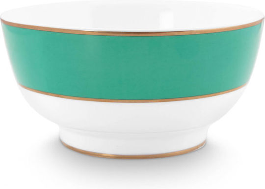 PiP Studio Pip Chique Salatieră din Porțelan Green & Gold 18x18cm 1buc