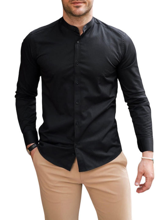 SHIRT MAO BEN TAILOR-BLACK