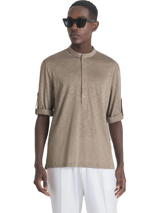 Antony Morato Short Sleeve Beige Blouse