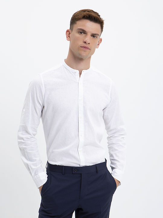 Cămașă Mao Modern Fit Winfield Alb