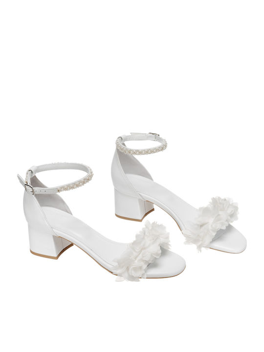 Philio Leather Sandals White
