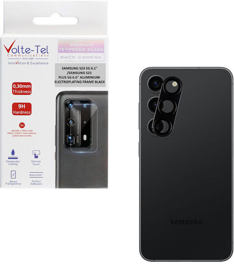 Volte-Tel Electroplating Kameraschutz Metallrahmen Black für das Galaxy S23+