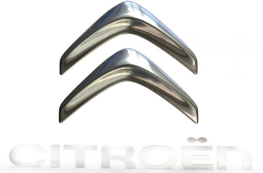 Car Signal Stickers Citroen 10 x 10cm for Car Trunk in Silver Color 1pcs