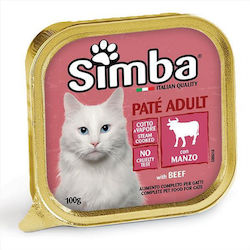 Simba Pate Adult Nasses Katzenfutter für Katze in Dose mit Kalb 100gr 160007