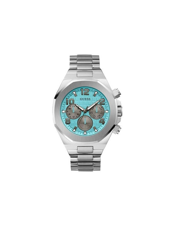 Guess Uhr Chronograph Batterie mit Silber Metal...