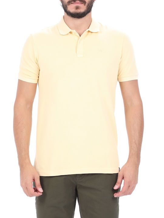 Scotch & Soda Bluza Bărbătească cu Mânecă Scurtă Polo Galbenă