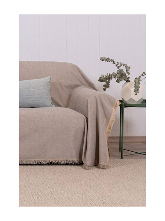 Naf Naf Four-Seater Sofa Throw Chenille 180x350cm Gray