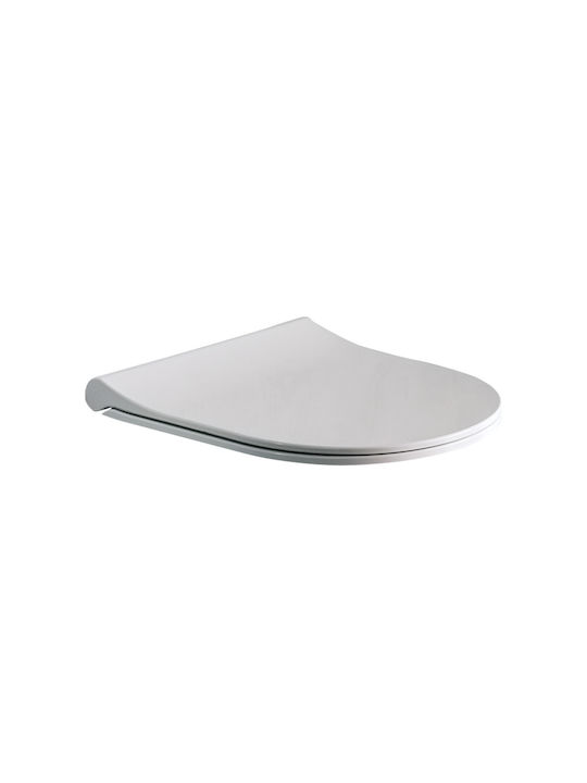 Bianco Ceramica Bakelite Soft Close Toilet Slim Seat White Aida 42cm