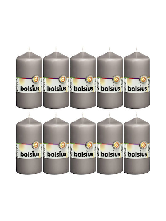 vidaXL Scented Candle Gray 10pcs