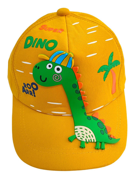 Καπέλο Dino 3D/Κίτρινο