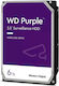 Western Digital Purple 6TB HDD Hard Disk 3.5" SATA III 5400rpm cu 256MB Cache pentru Recorder