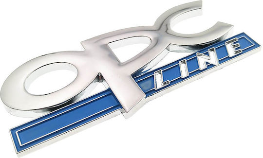 Adhesive Badge 8 x 4cm for Car Trunk in Silver Colour