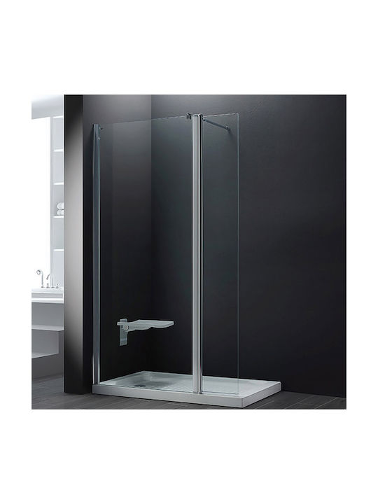 Karag Free 3 Σταθερό Πλαϊνό Ντουζιέρας 180x195cm Clear Glass