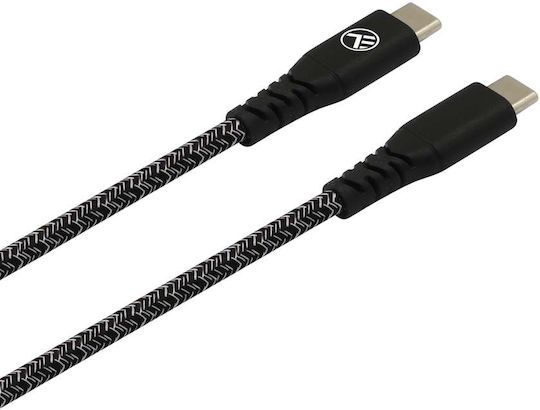 Tellur Cablu Braided USB 3.0 USB-C Masculin - USB-C 60W PD Negru 1m TLL155471