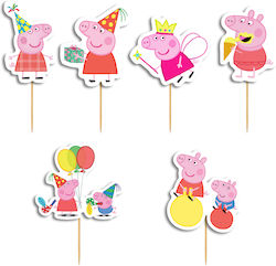 Cupcake toppers Peppa 10cm / 8τμχ