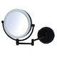 vidaXL Lighted Wall Mounted Makeup Mirror Black