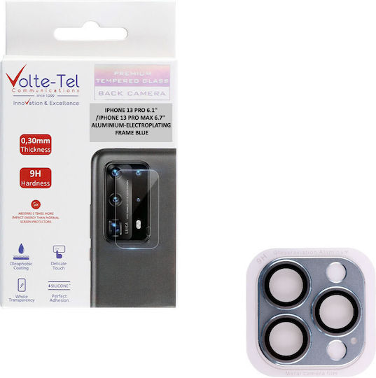 Volte-Tel Electroplating Kameraschutz Metallrahmen Blue für das iPhone 13 Pro / 13 Pro Max