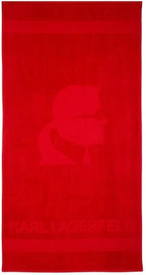 Karl Lagerfeld Πετσέτα Θαλάσσης Κόκκινη 180x100εκ.