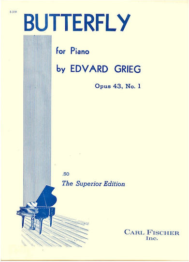 Carl Fischer Grieg - Butterfly Op.43 N.1 Παρτιτούρα για Πιάνο