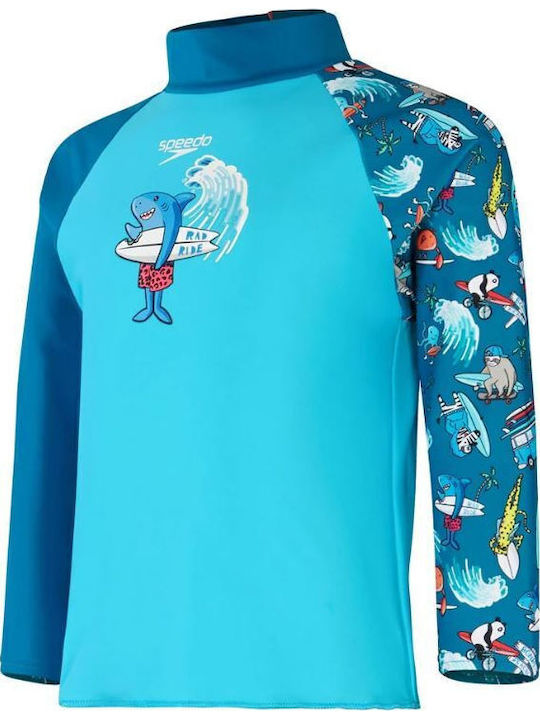 Speedo Kids Swimwear Long Sleeve Shirt Turquoise