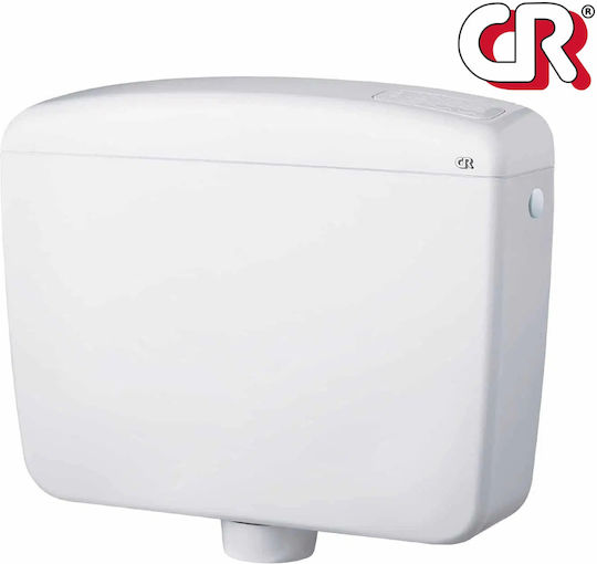 CR Smart Beta Wandmontiert Kunststoff Toiletten-Spülung Rechteckig Weiß