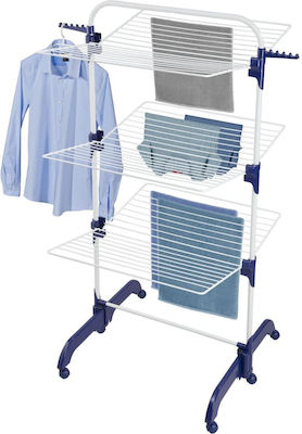 Leifheit Metallic Folding Floor Clothes Drying Rack with Hanging Length 42m