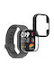 KWmobile 2бр Пластмасов Калъф със Стъкло Transparent / Black за Redmi Watch 3