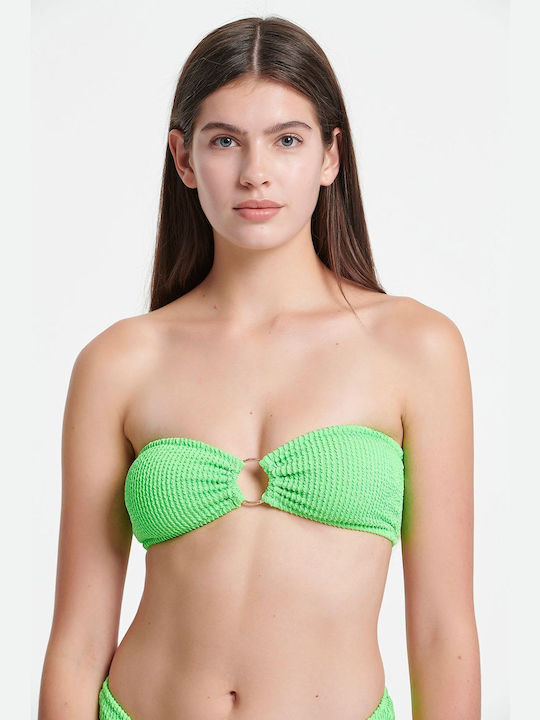 SugarFree Fără bretele Top bikini Verde