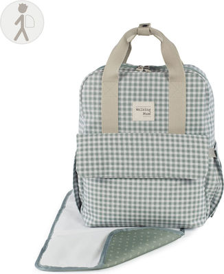 Walking Mum Diaper Bag I Love Vichy Green 28x12x37cm.