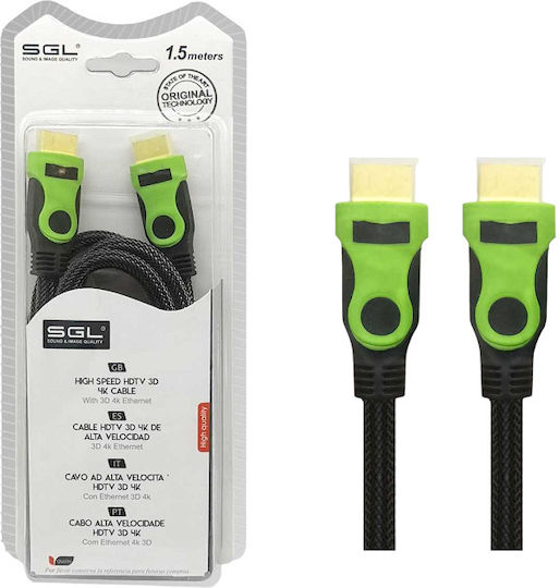 SGL Cable HDMI male - HDMI male 1.5m Μαύρο